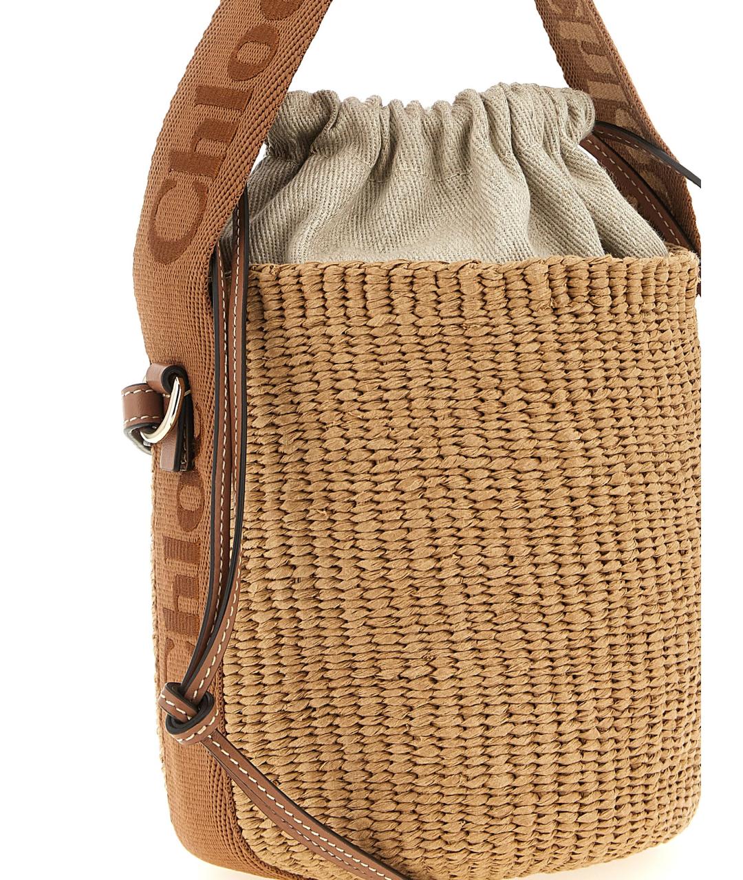 CHLOE Бежевая пелетеная сумка через плечо, фото 3