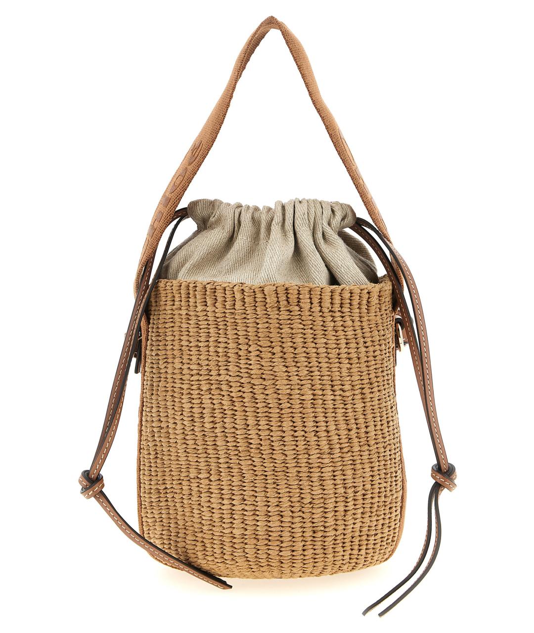 CHLOE Бежевая пелетеная сумка через плечо, фото 1