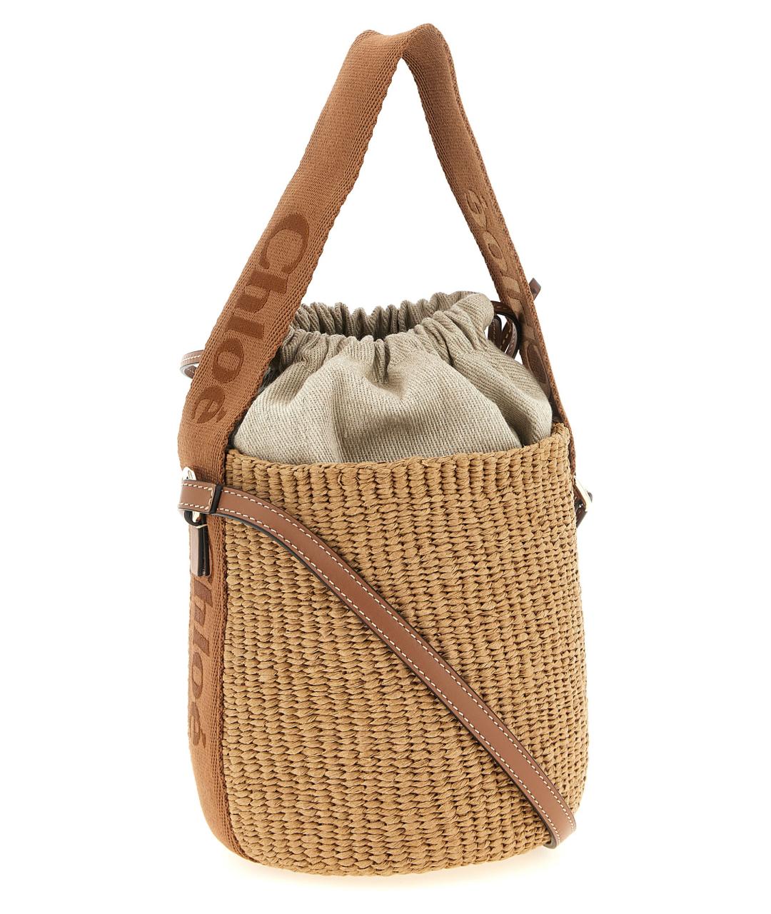 CHLOE Бежевая пелетеная сумка через плечо, фото 2