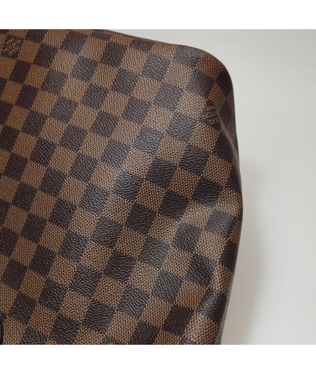 LOUIS VUITTON Коричневая кожаная сумка через плечо, фото 8