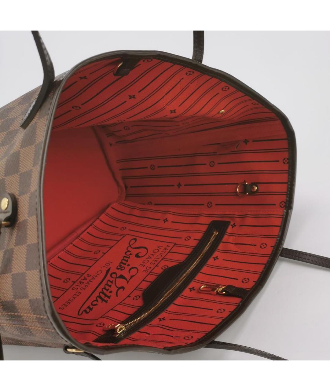 LOUIS VUITTON Коричневая кожаная сумка через плечо, фото 6