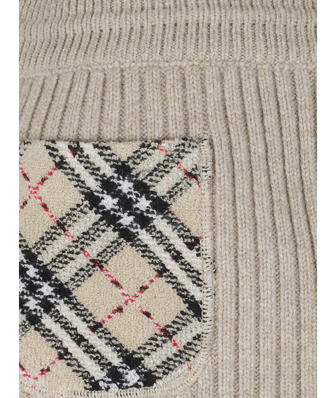 BURBERRY Бежевые шерстяные шорты, фото 2