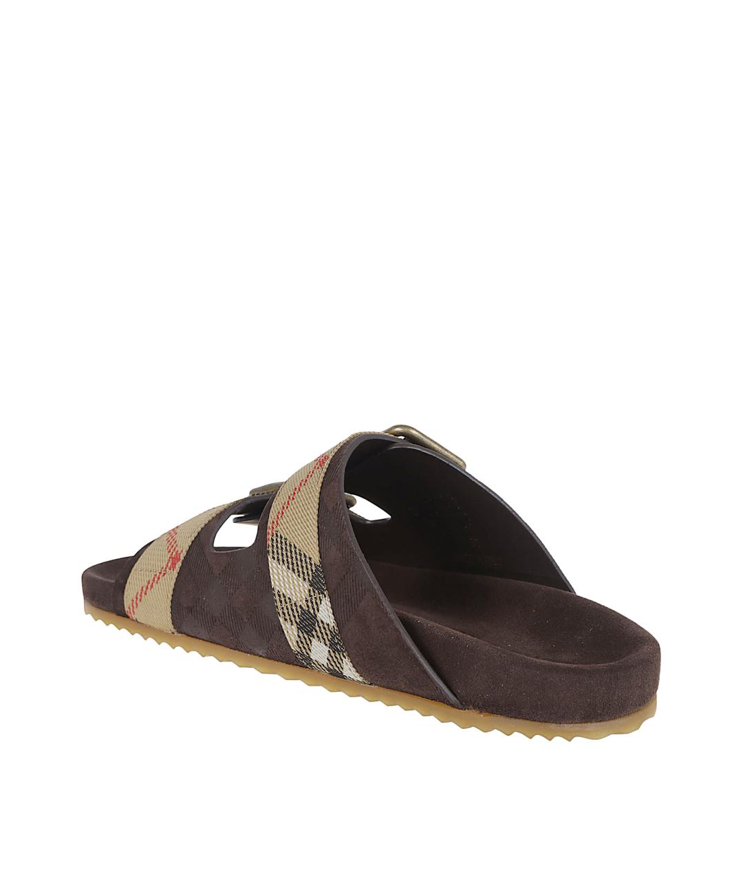 BURBERRY Мульти кожаные шлепанцы, фото 3