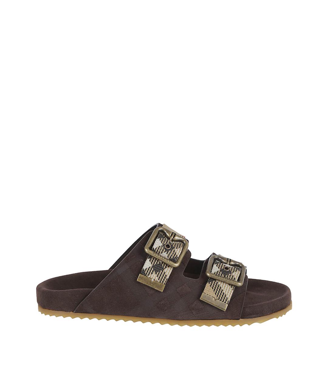 BURBERRY Мульти кожаные шлепанцы, фото 1