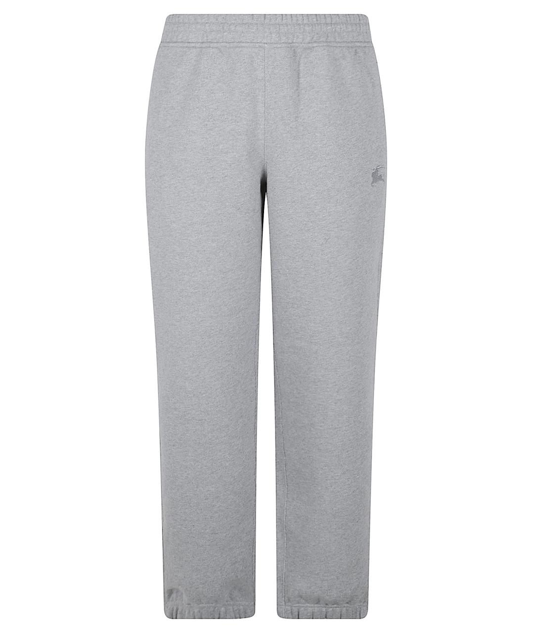 BURBERRY Серые хлопковые повседневные брюки, фото 1