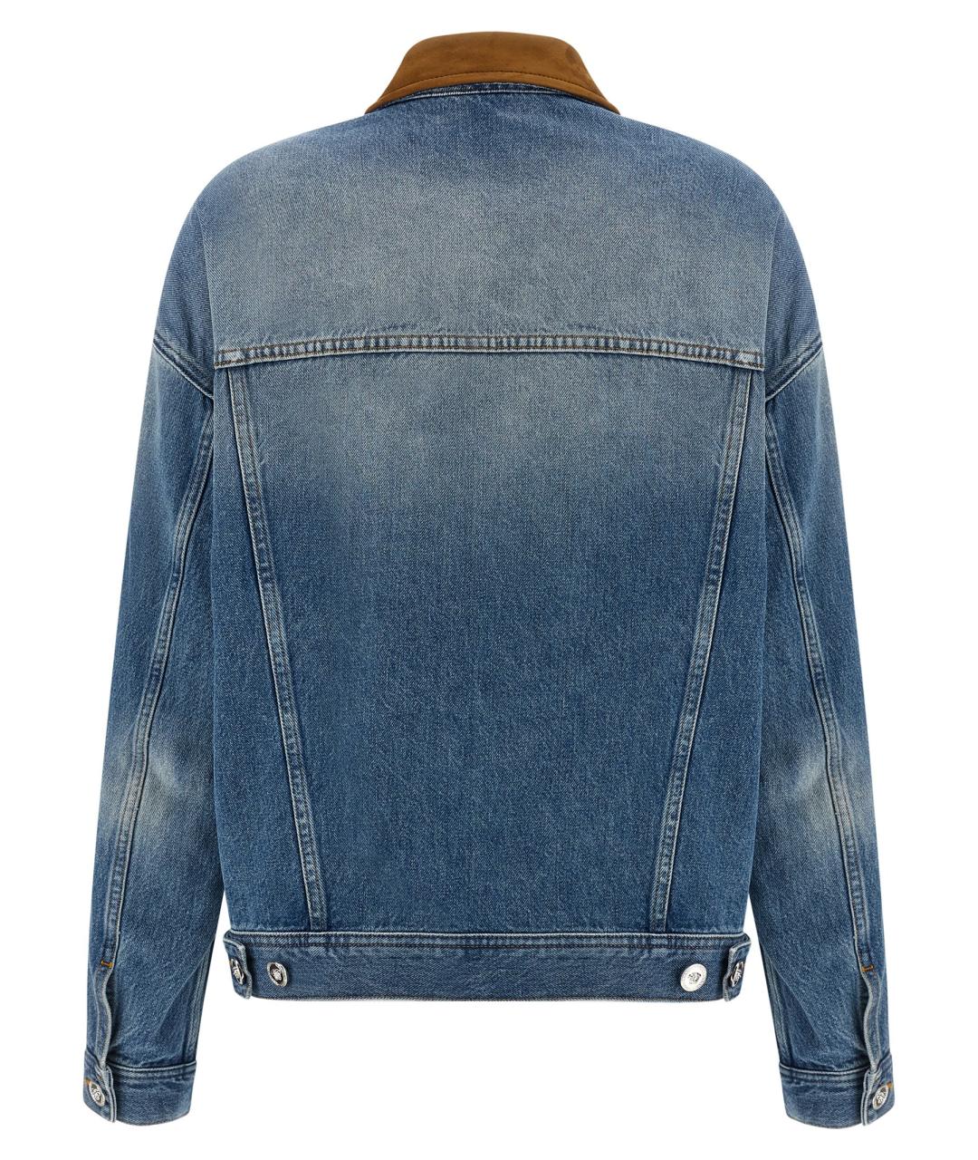 VERSACE Синяя хлопковая куртка, фото 2