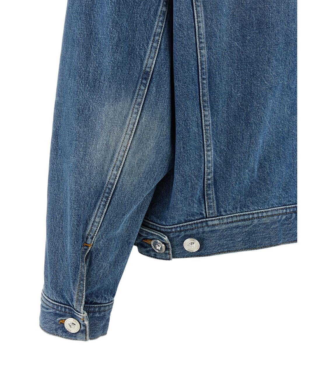 VERSACE Синяя хлопковая куртка, фото 4