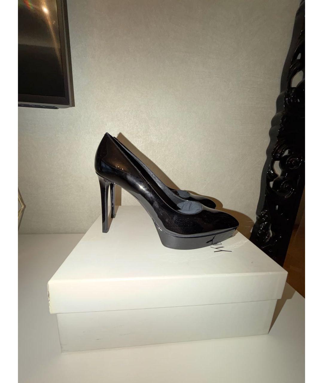 SAINT LAURENT Черные туфли из лакированной кожи, фото 6