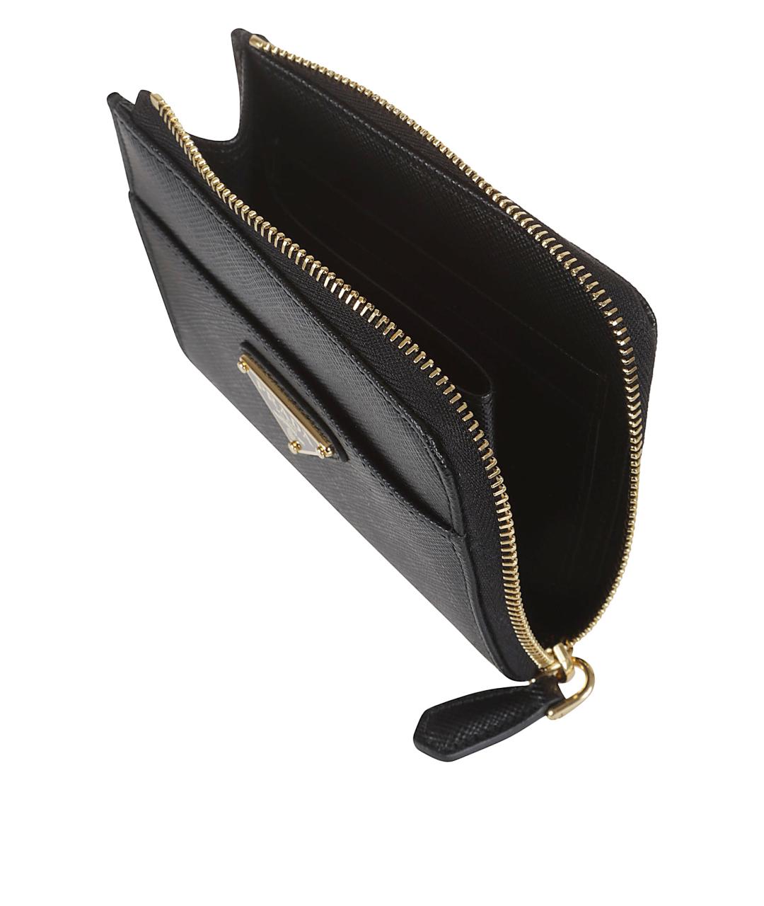 PRADA Черный кожаный кошелек, фото 3