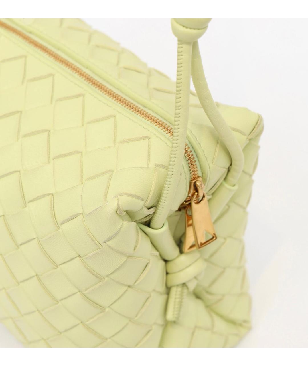 BOTTEGA VENETA Салатовая кожаная сумка через плечо, фото 4