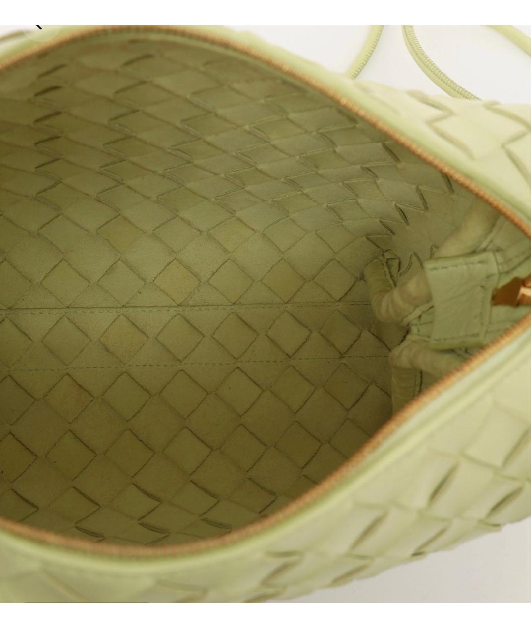 BOTTEGA VENETA Салатовая кожаная сумка через плечо, фото 7