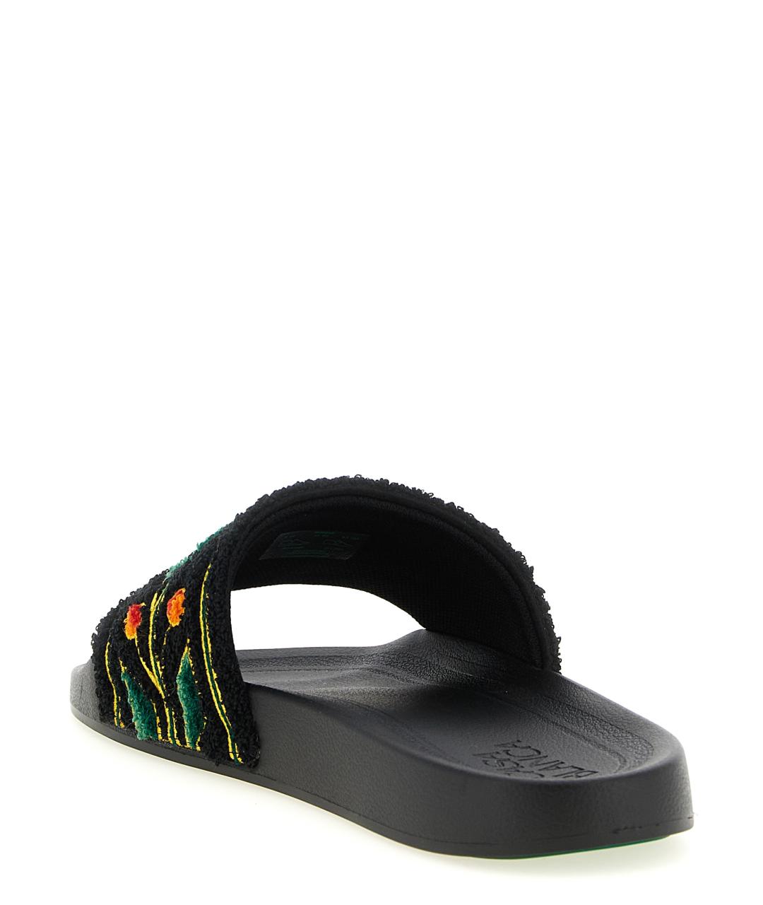 CASABLANCA Черные синтетические шлепанцы, фото 3