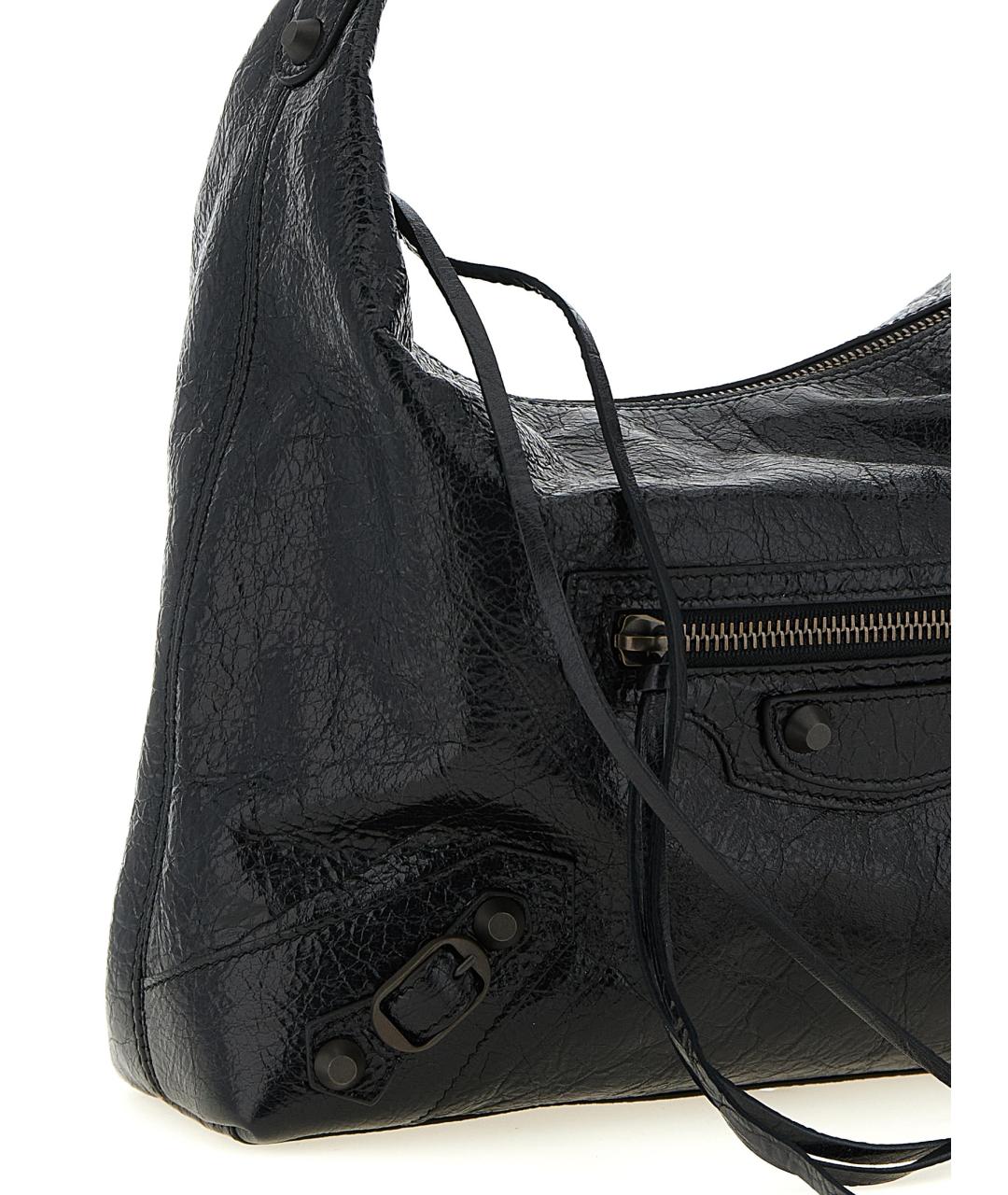 BALENCIAGA Черная кожаная сумка через плечо, фото 3