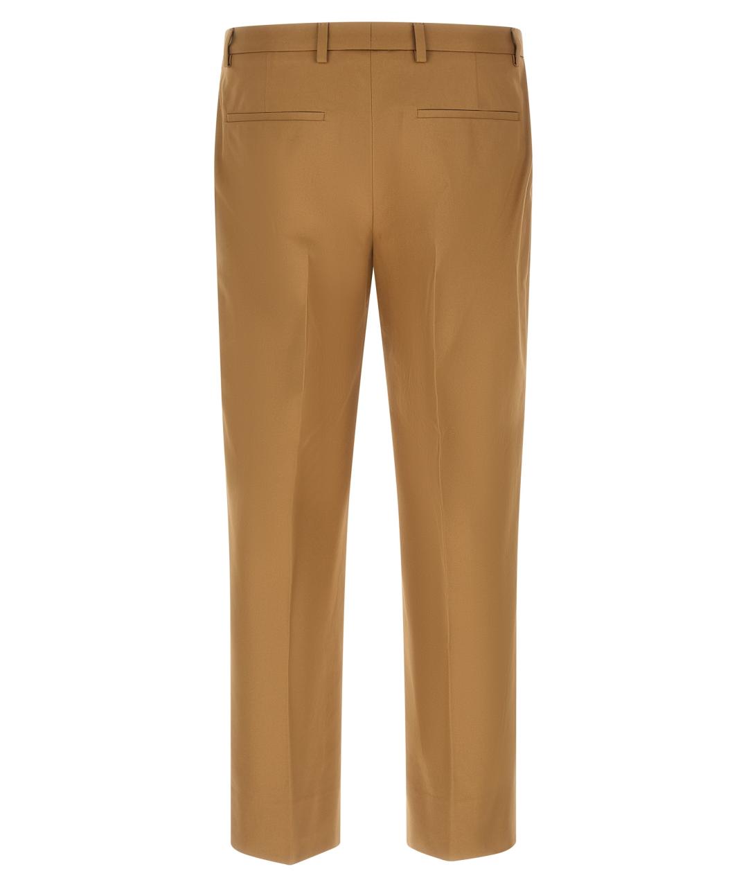 GUCCI Бежевые хлопковые повседневные брюки, фото 2