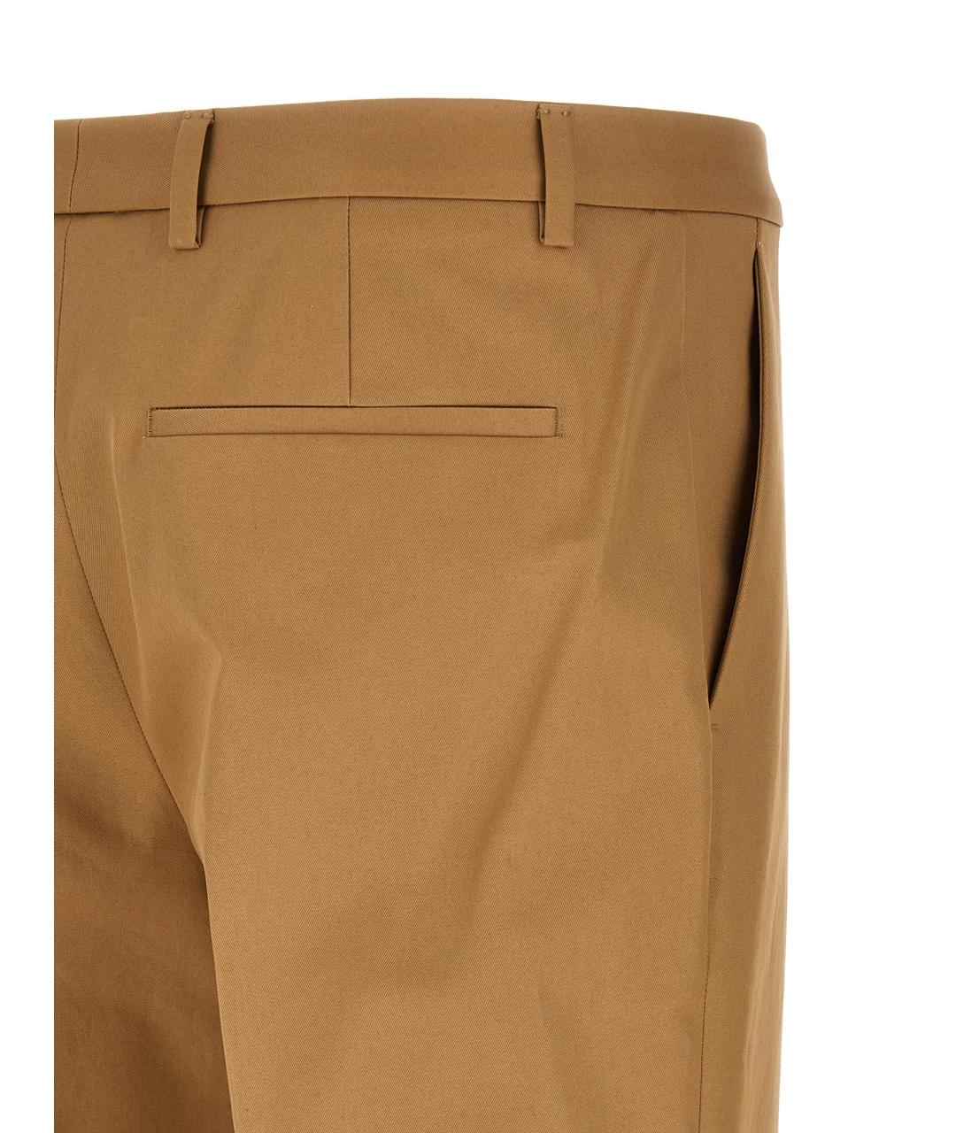 GUCCI Бежевые хлопковые повседневные брюки, фото 4