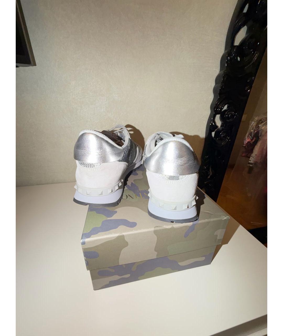 VALENTINO Серые текстильные кроссовки, фото 4