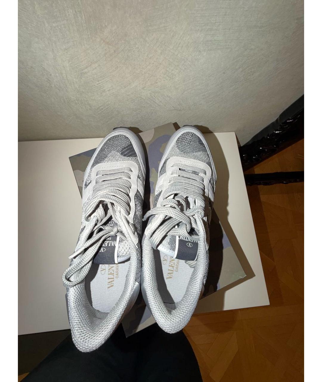 VALENTINO Серые текстильные кроссовки, фото 3