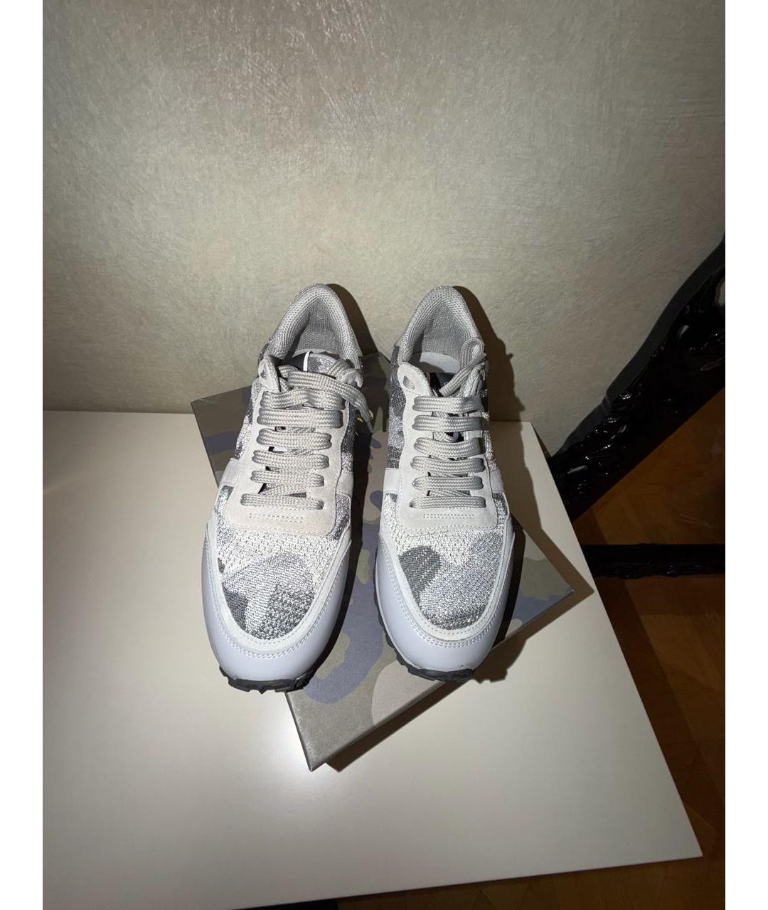 VALENTINO Серые текстильные кроссовки, фото 2