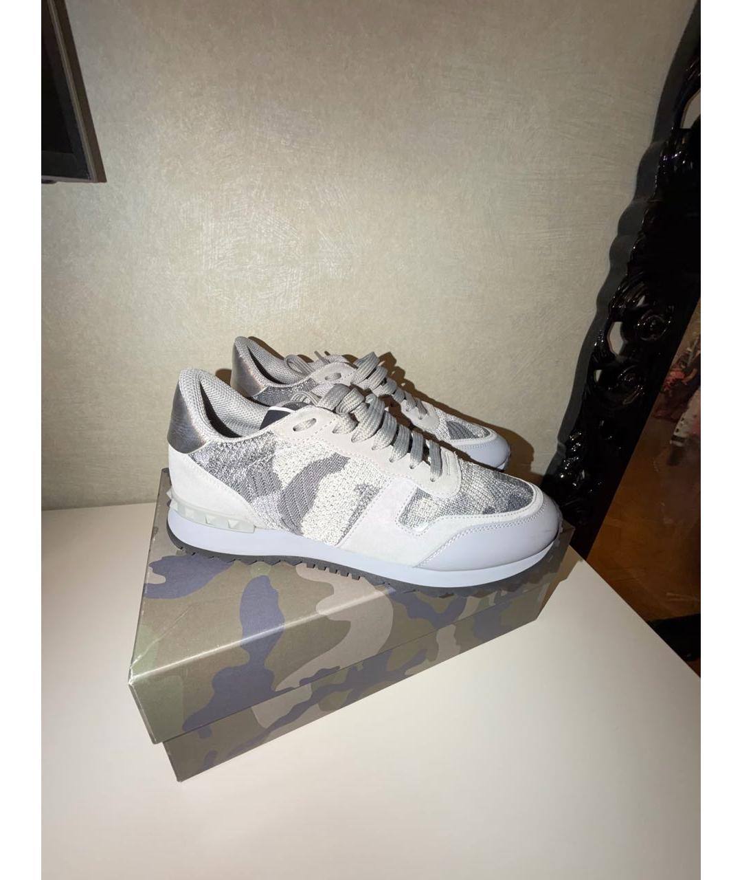 VALENTINO Серые текстильные кроссовки, фото 7