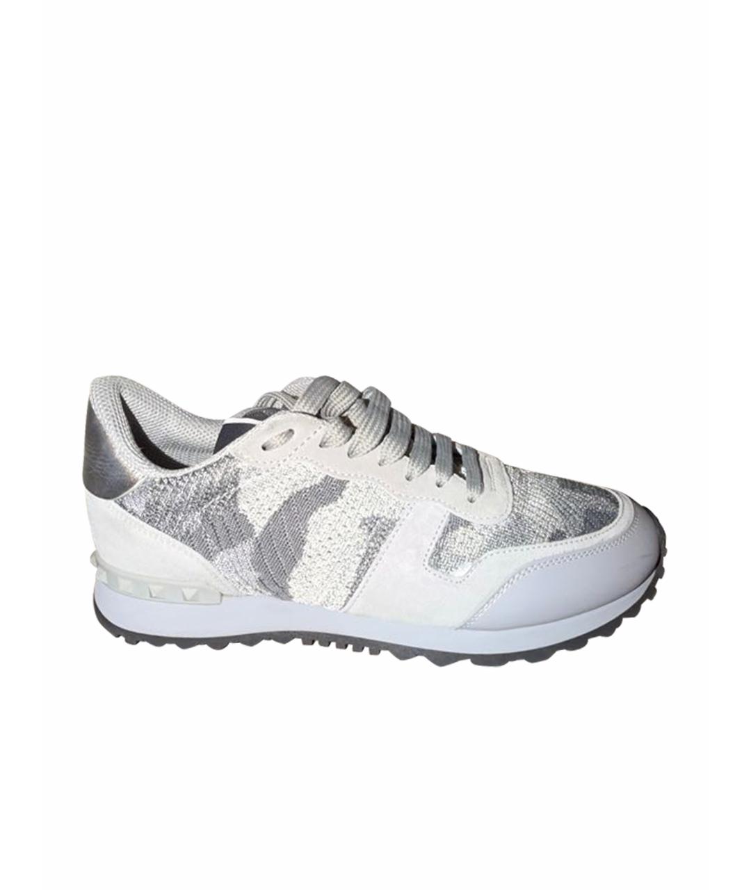 VALENTINO Серые текстильные кроссовки, фото 1