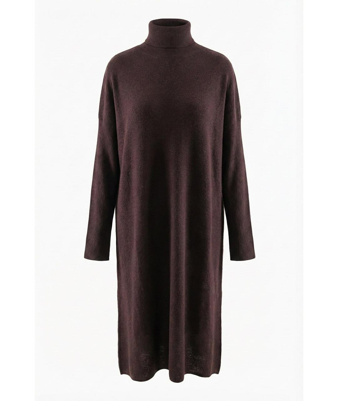 GENTRY PORTOFINO Фиолетовое кашемировое платье, фото 6