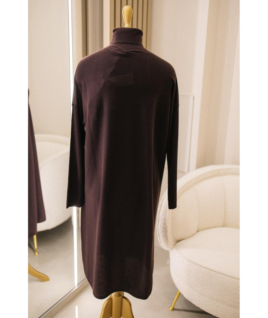 GENTRY PORTOFINO Фиолетовое кашемировое платье, фото 2