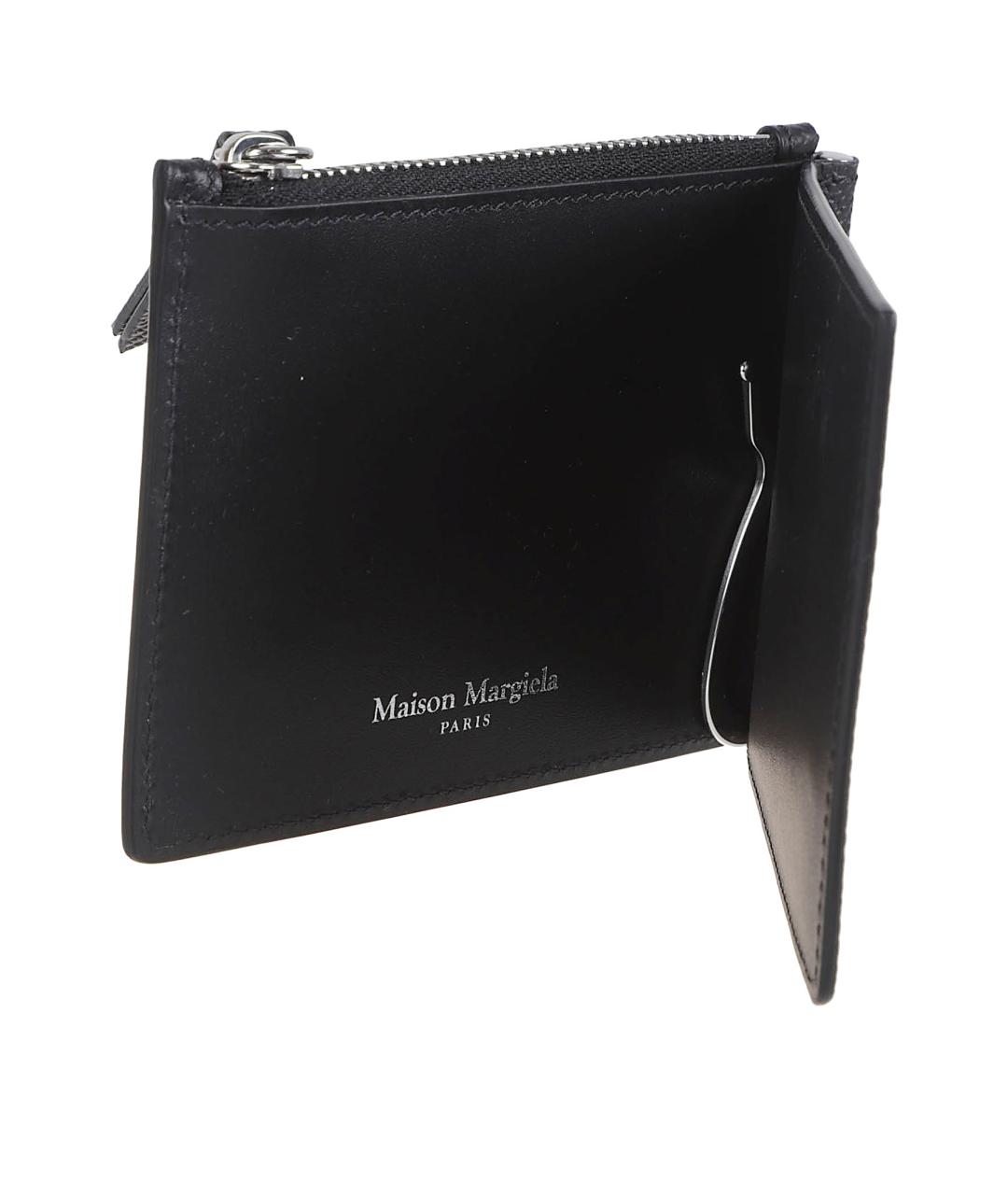 MAISON MARGIELA Черный кожаный кошелек, фото 3