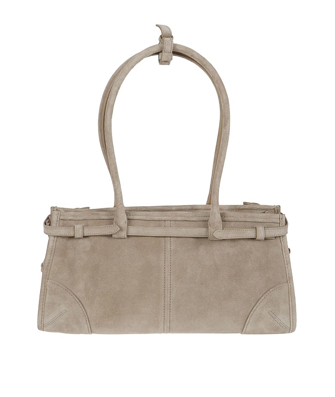 PRADA Бежевая замшевая сумка через плечо, фото 2