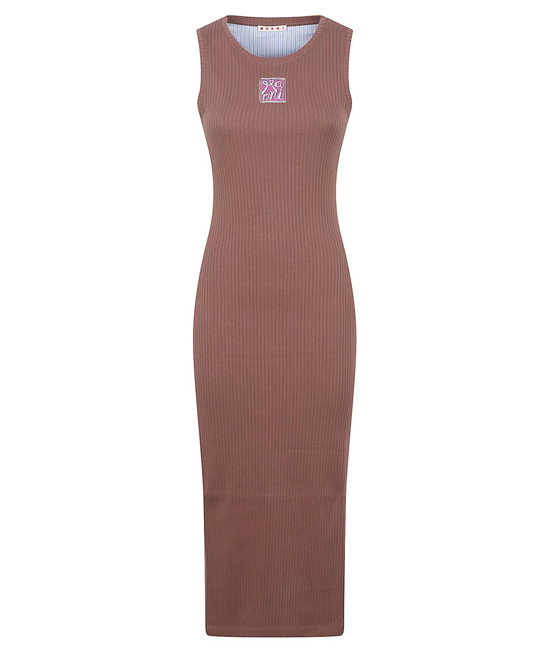 MARNI Розовое хлопковое повседневное платье, фото 1