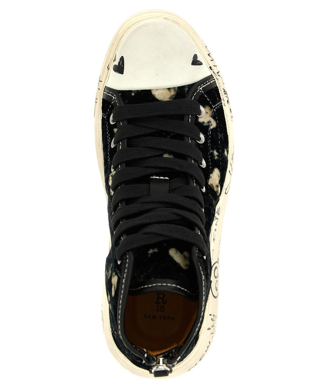 R13 Черные текстильные кеды, фото 4