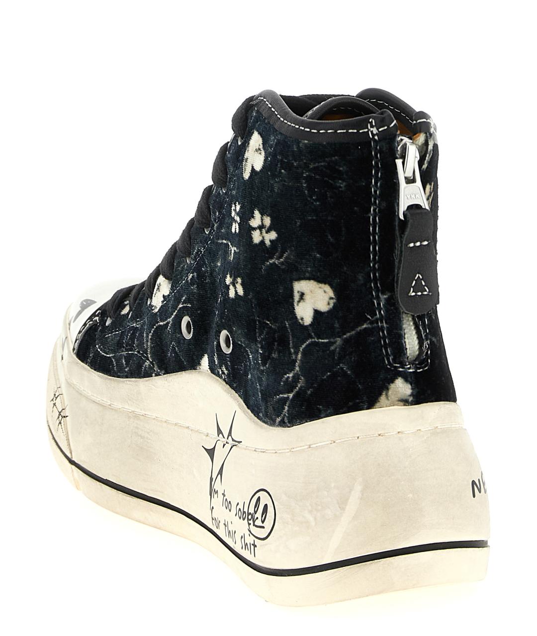 R13 Черные текстильные кеды, фото 3