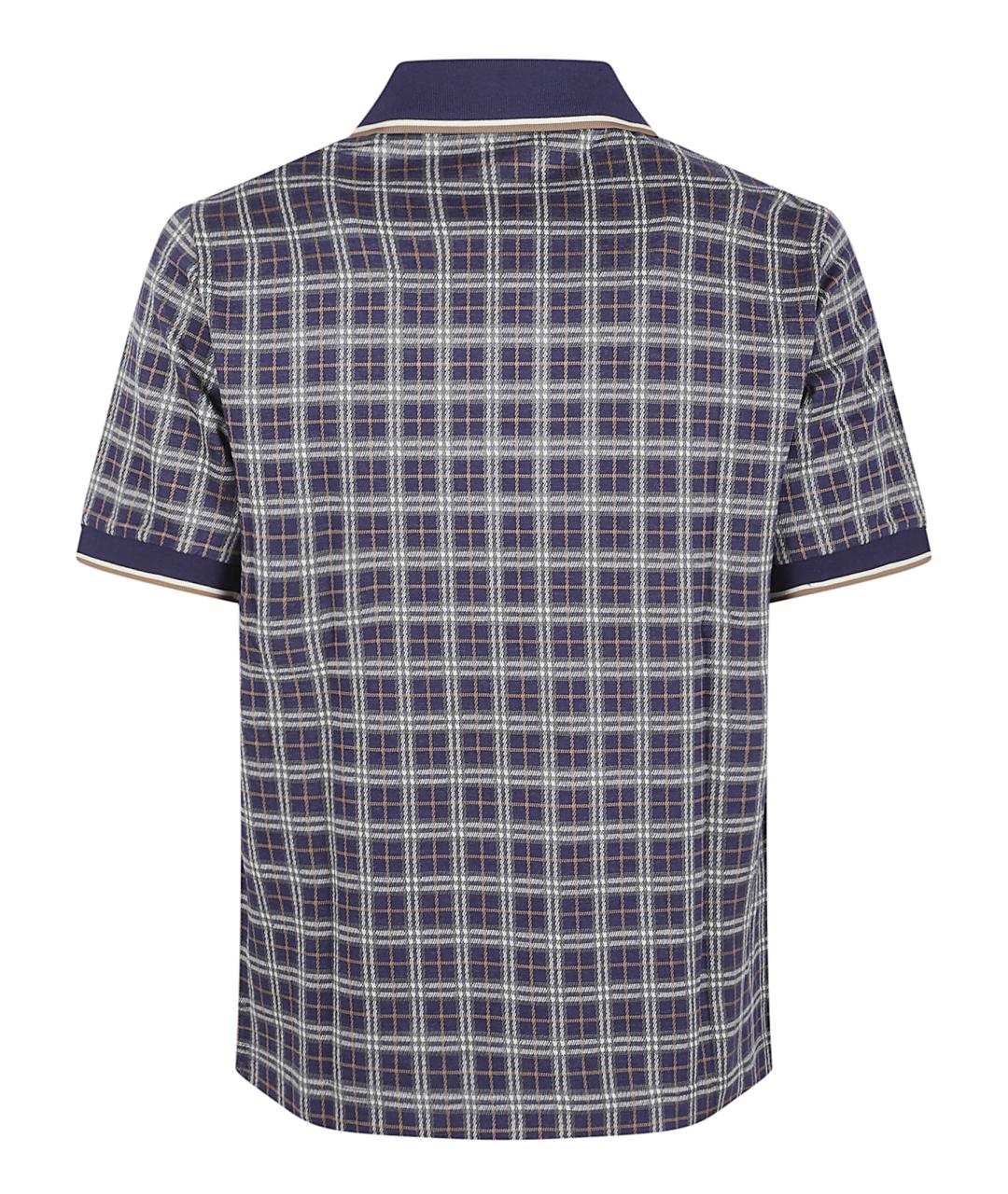 BURBERRY Синее поло с коротким рукавом, фото 3