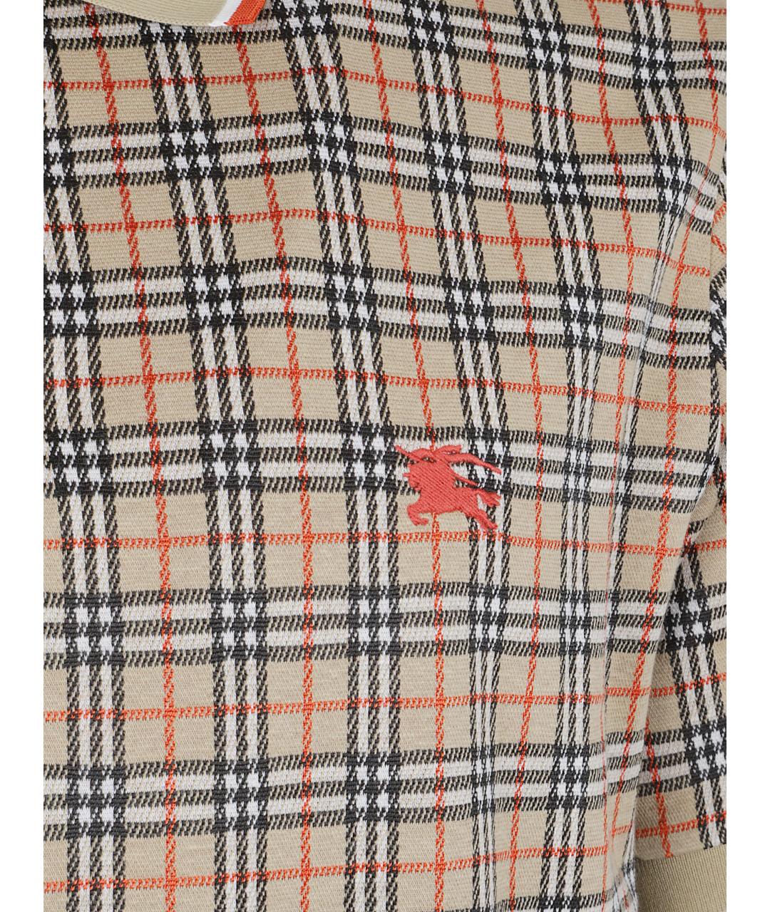 BURBERRY Мульти вискозное поло с коротким рукавом, фото 2