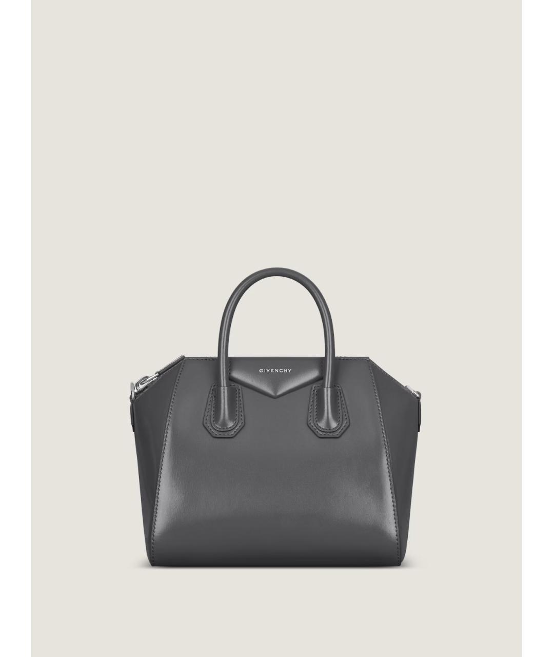 GIVENCHY Серая кожаная сумка тоут, фото 5