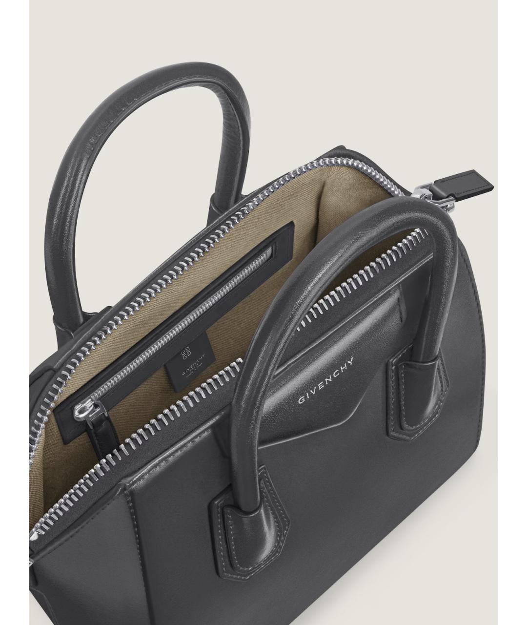 GIVENCHY Серая кожаная сумка тоут, фото 4