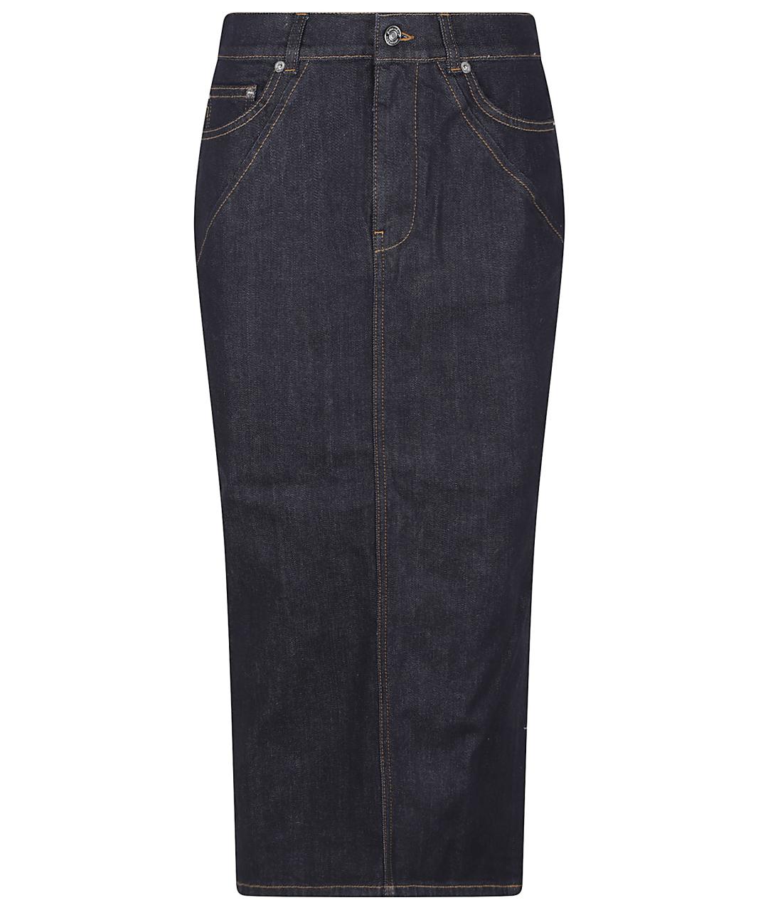 GIVENCHY Синяя хлопковая юбка макси, фото 1