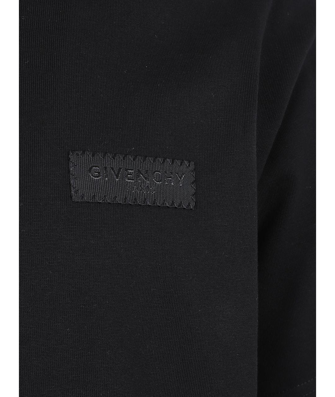 GIVENCHY Черная хлопковая футболка, фото 2