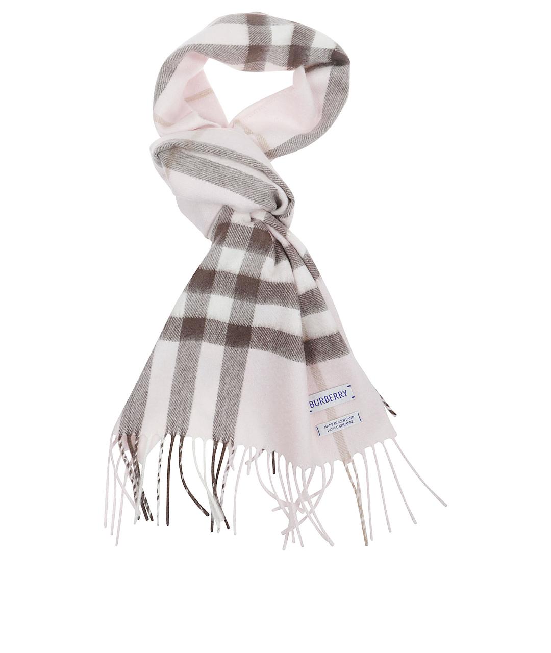 BURBERRY Розовый кашемировый шарф, фото 1