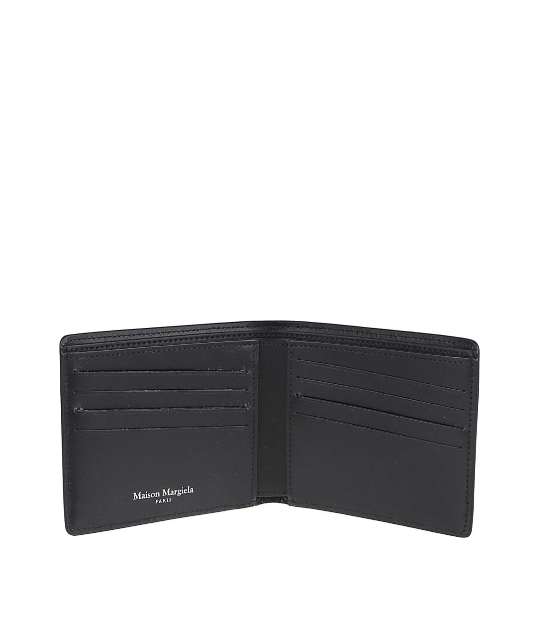 MAISON MARGIELA Черный кожаный кошелек, фото 3