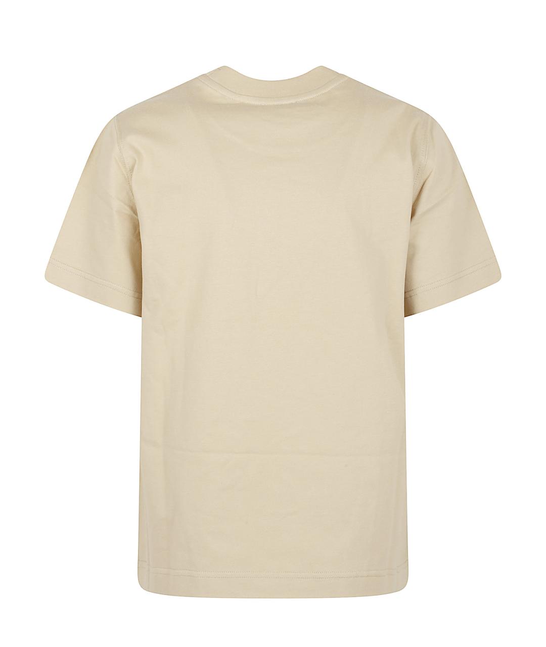 BURBERRY Белая хлопковая футболка, фото 3