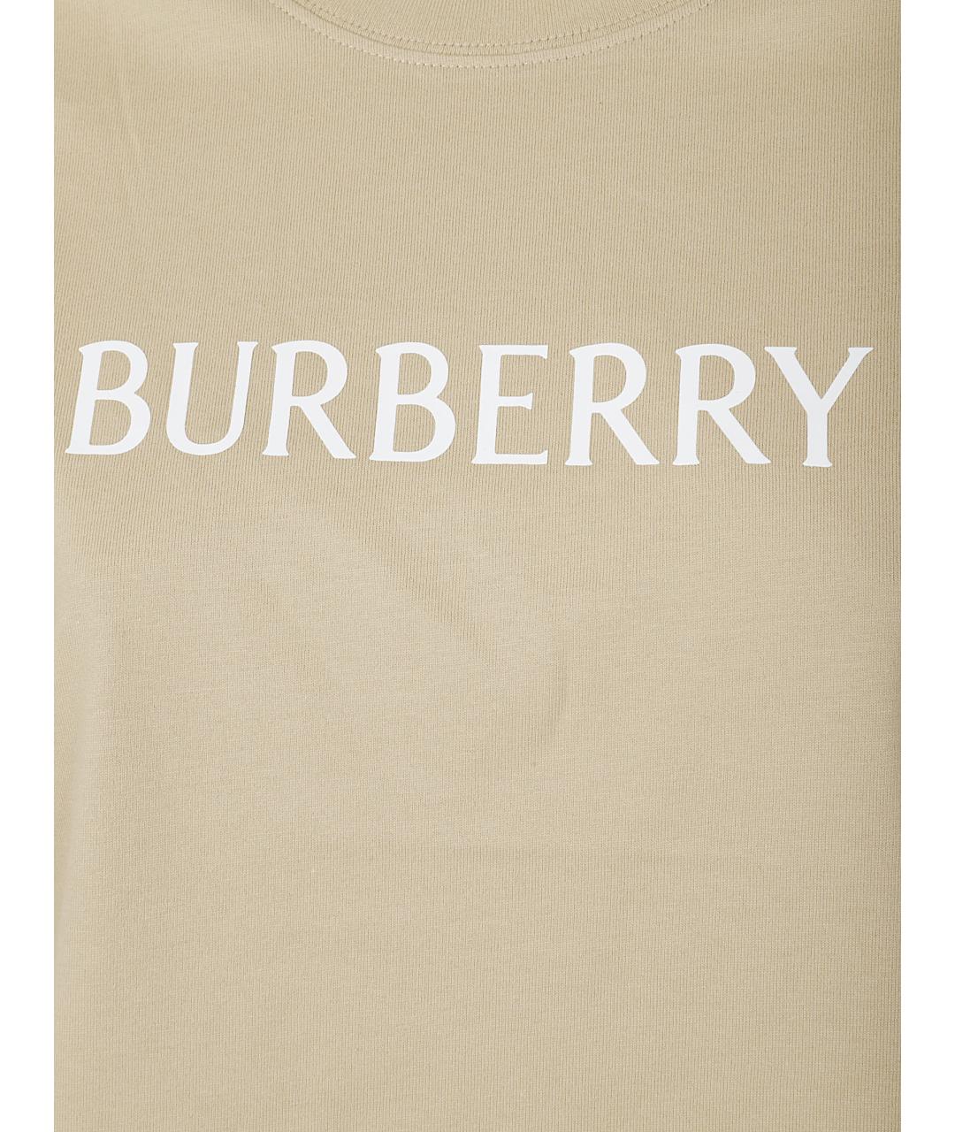 BURBERRY Белая хлопковая футболка, фото 2
