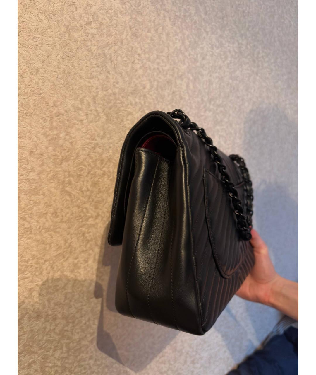 CHANEL Черная кожаная сумка через плечо, фото 9