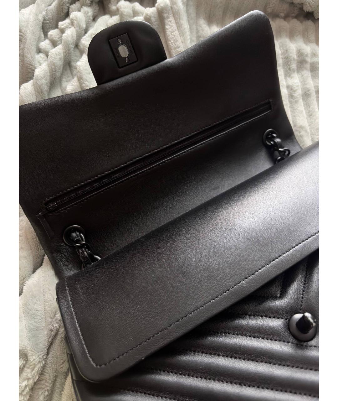 CHANEL Черная кожаная сумка через плечо, фото 2