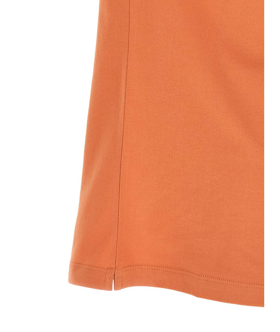 BRUNELLO CUCINELLI Оранжевая хлопковая футболка, фото 4
