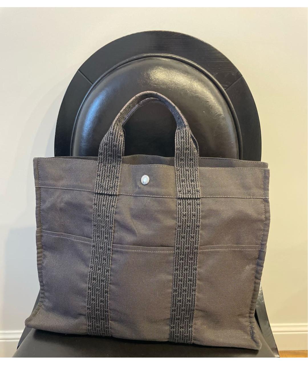 HERMES Серая сумка с короткими ручками, фото 3