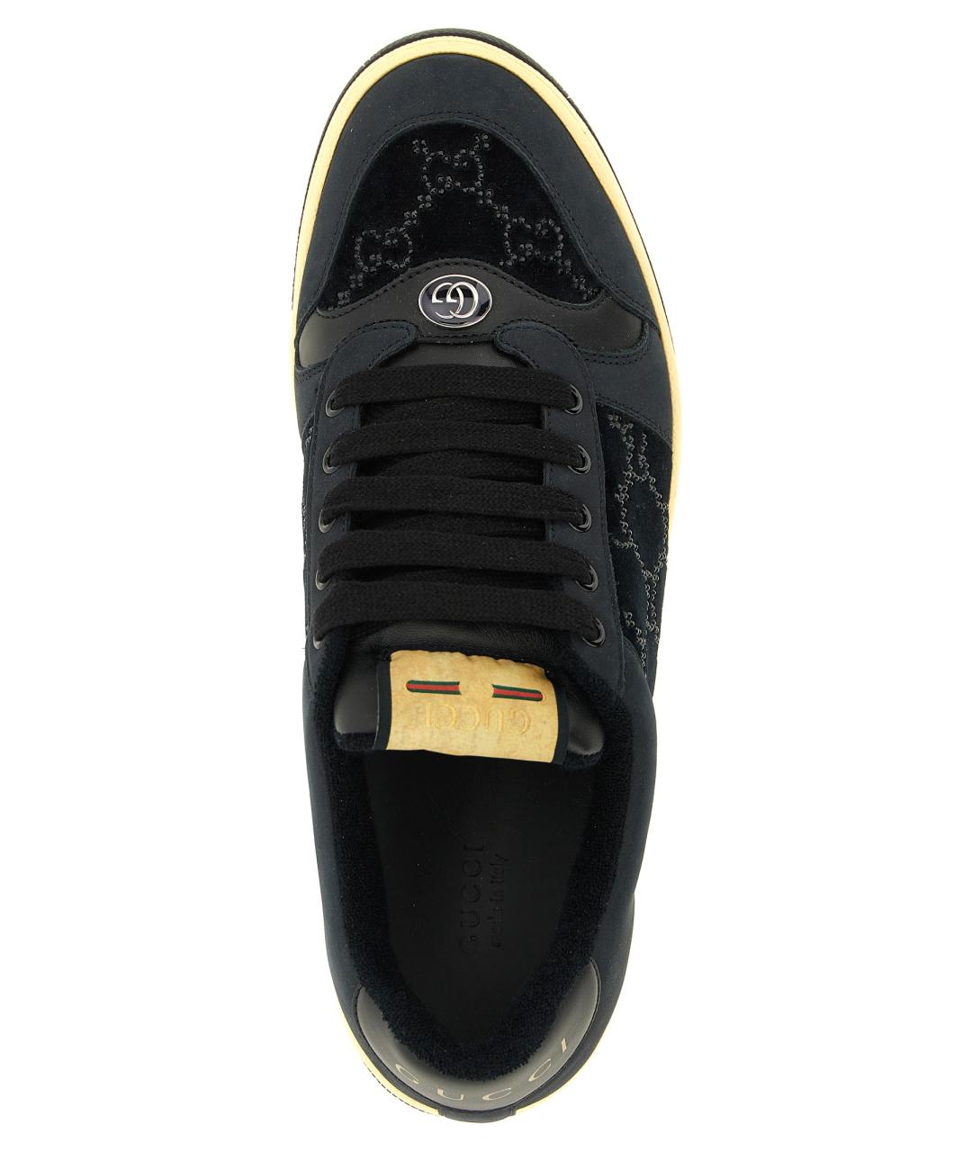 GUCCI Черные текстильные кеды, фото 4