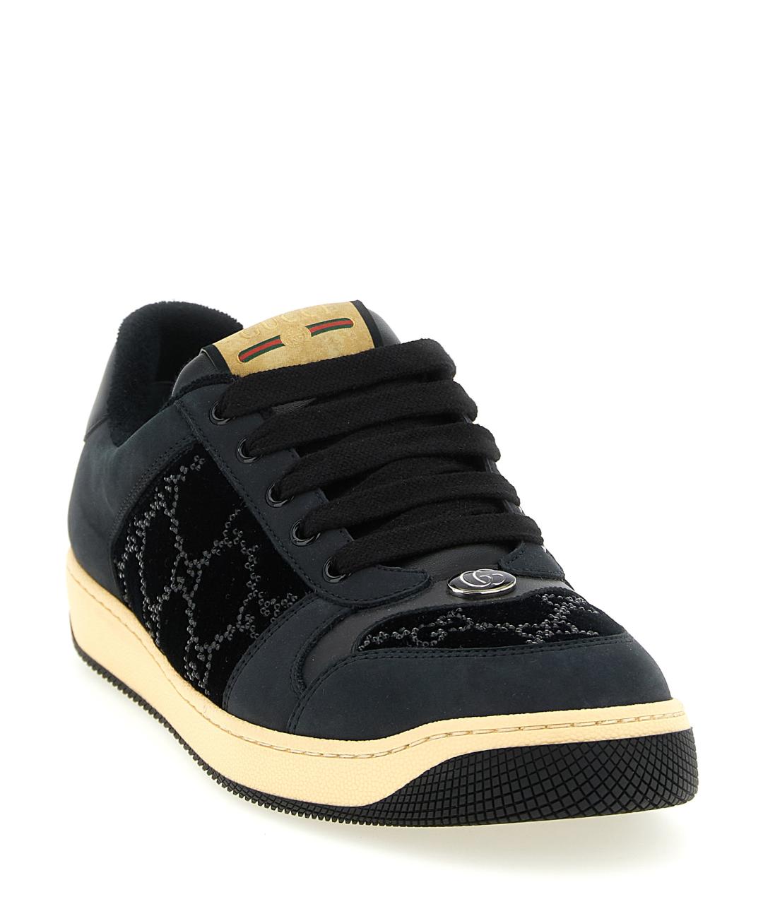 GUCCI Черные текстильные кеды, фото 2