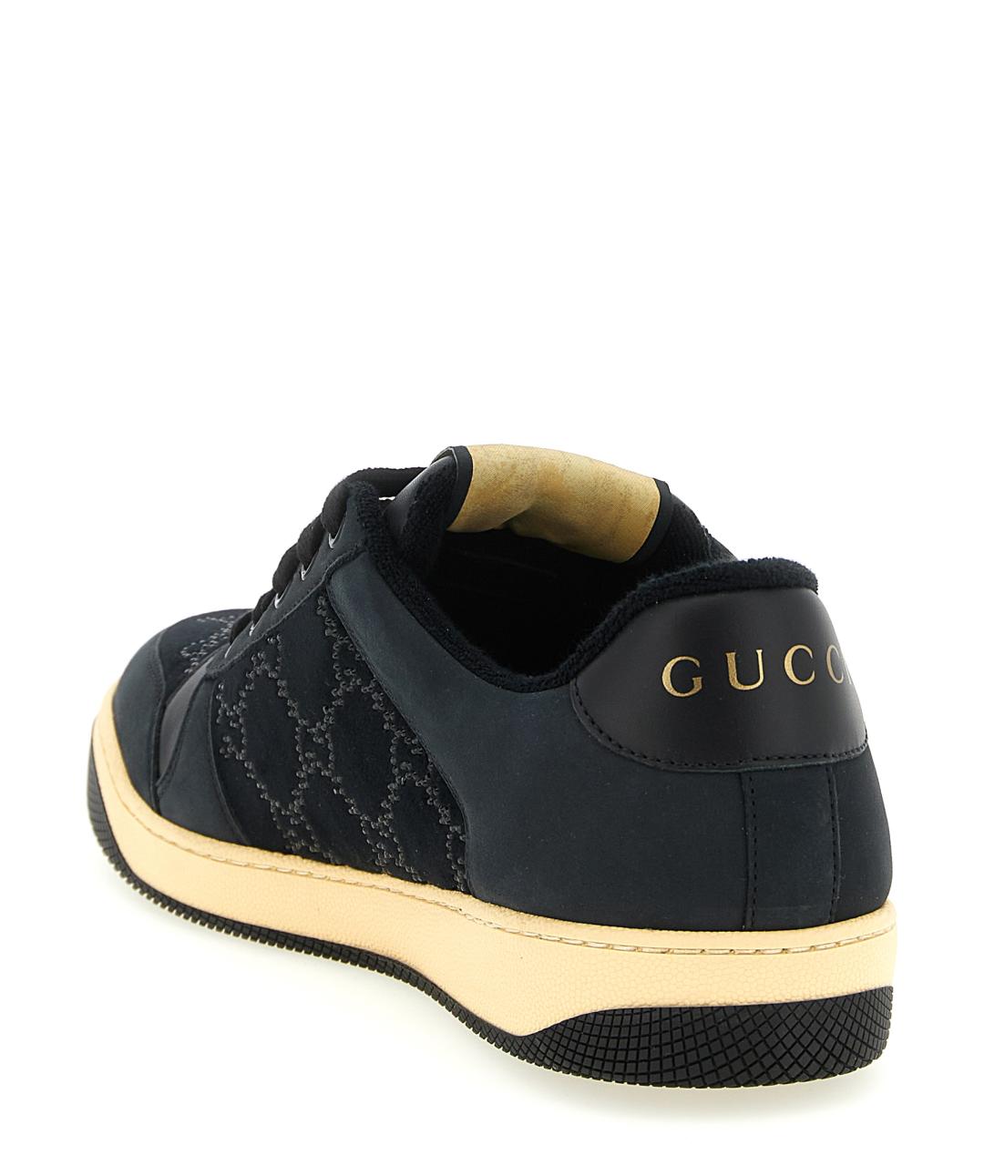 GUCCI Черные текстильные кеды, фото 3