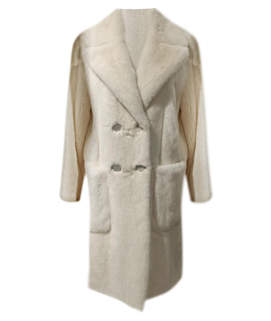 YVES SALOMON Белая шуба, фото 1