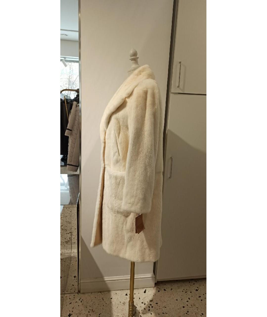 YVES SALOMON Белая шуба, фото 3